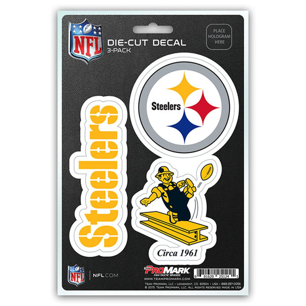 Decal Die Cut Teams 3 Pack Pittsburgh Steelers Decal Die Cut Team 3 Pack 681620251241