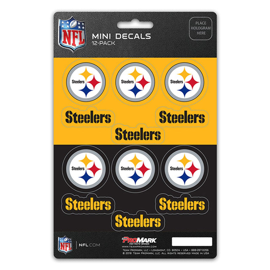 Decal Set Mini 12 Pack Pittsburgh Steelers Decal Set Mini 12 Pack 681620911244