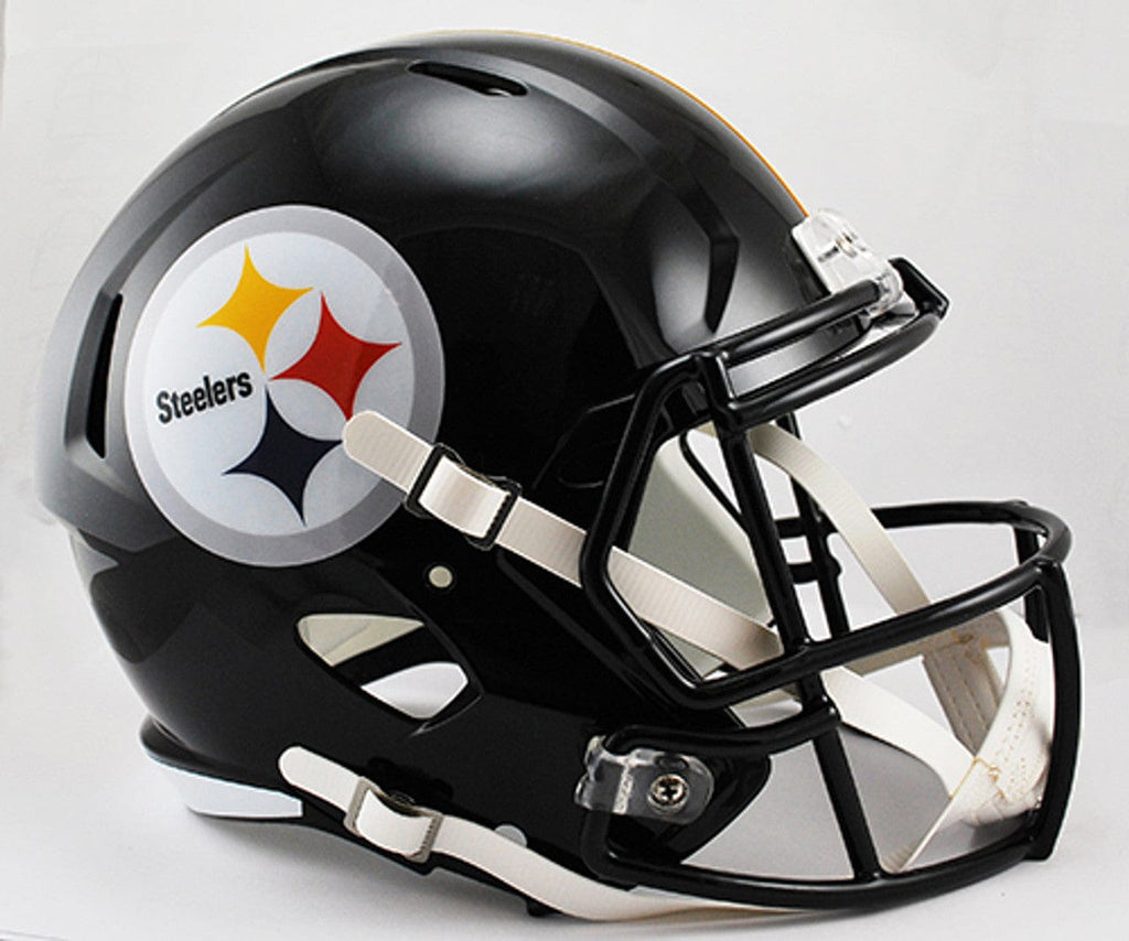 Helmets Full Size Replica Pittsburgh Steelers Deluxe Replica Speed Helmet 095855323589