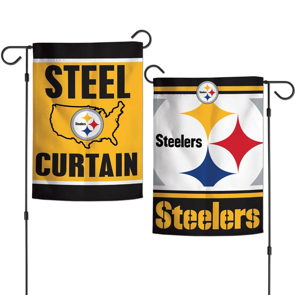 Flags 12x18 Pittsburgh Steelers Flag 12x18 Garden Style 2 Sided Slogan Design Special Order 032085760241