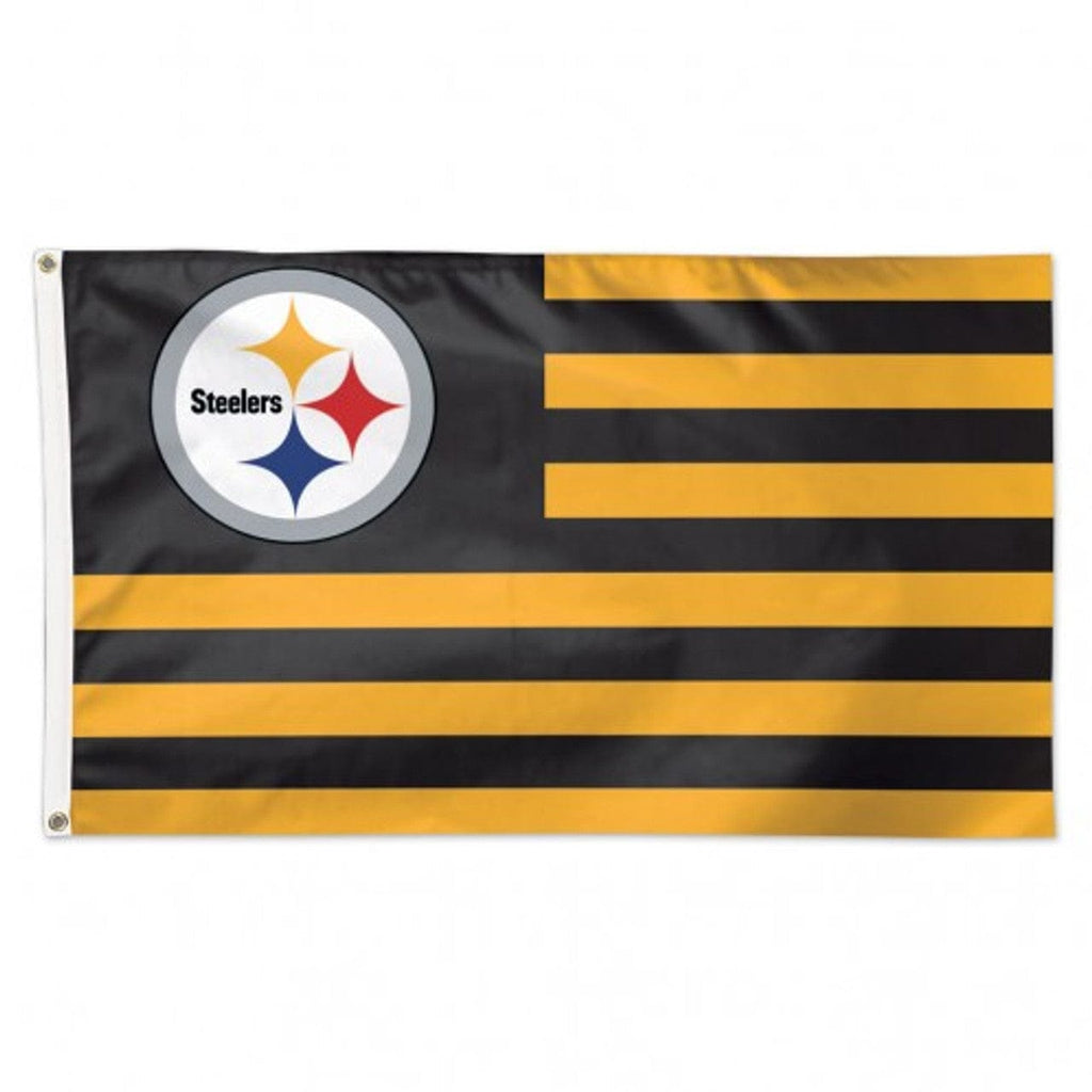 Flag 3x5 Pittsburgh Steelers Flag 3x5 Deluxe Americana Design 032085673046