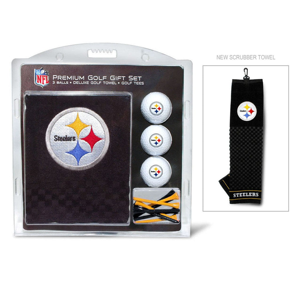 Golf Gift Set with Towel Pittsburgh Steelers Golf Gift Set with Embroidered Towel 637556324207