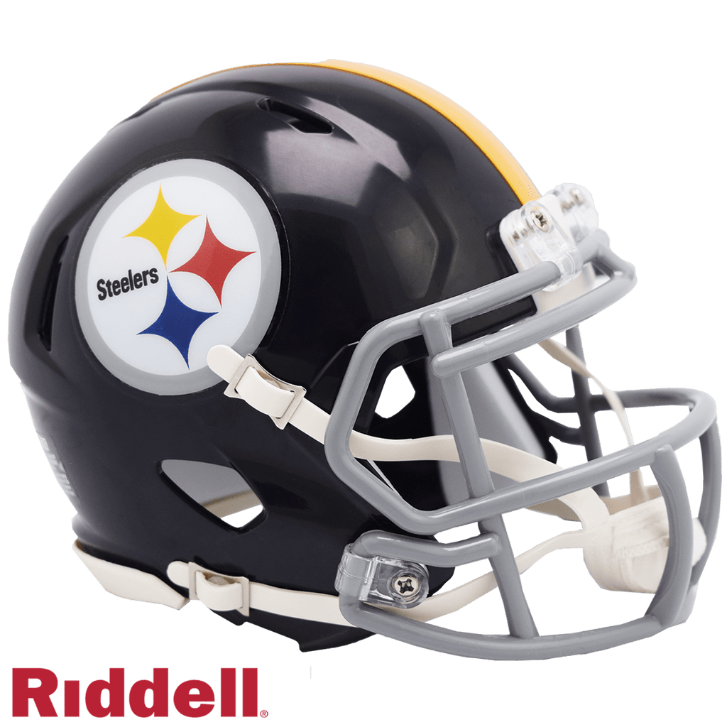 Throwback Speed Helmets Pittsburgh Steelers Helmet Riddell Replica Mini Speed Style 1963-1976 T/B 095855636283