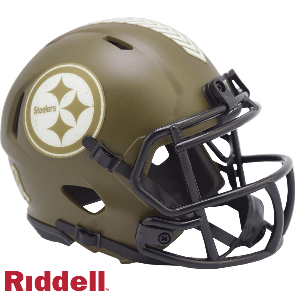 Salute to Service Helmets Pittsburgh Steelers Helmet Riddell Replica Mini Speed Style Salute To Service 095855633848