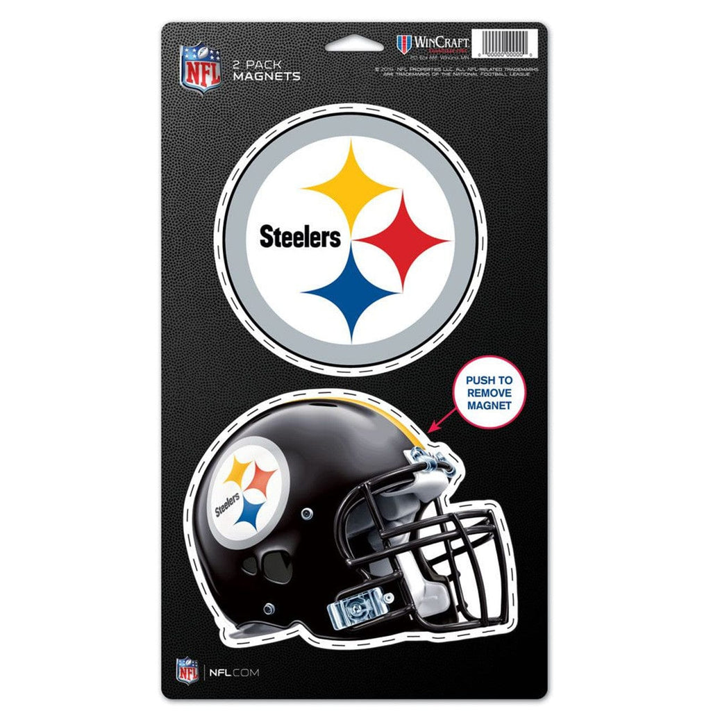 Magnets Misc Pittsburgh Steelers Magnet 5x9 Die Cut Logo Design 2 Pack - Special Order 032085188335