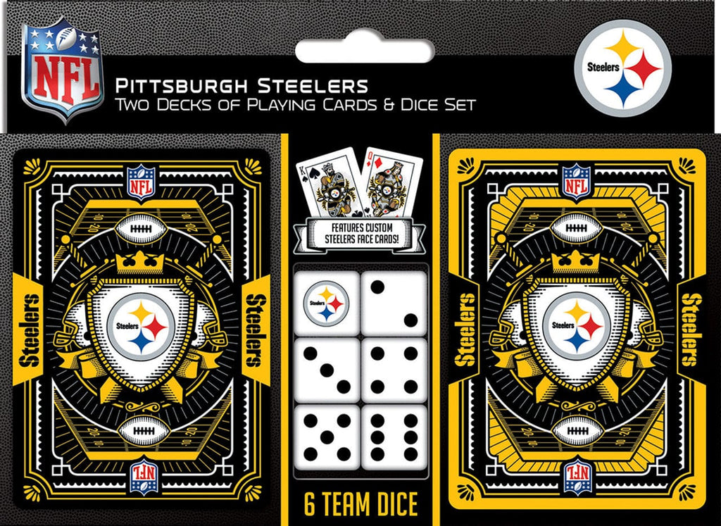 Playing Cards and Dice Set Pittsburgh Steelers Playing Cards and Dice Set 705988013560