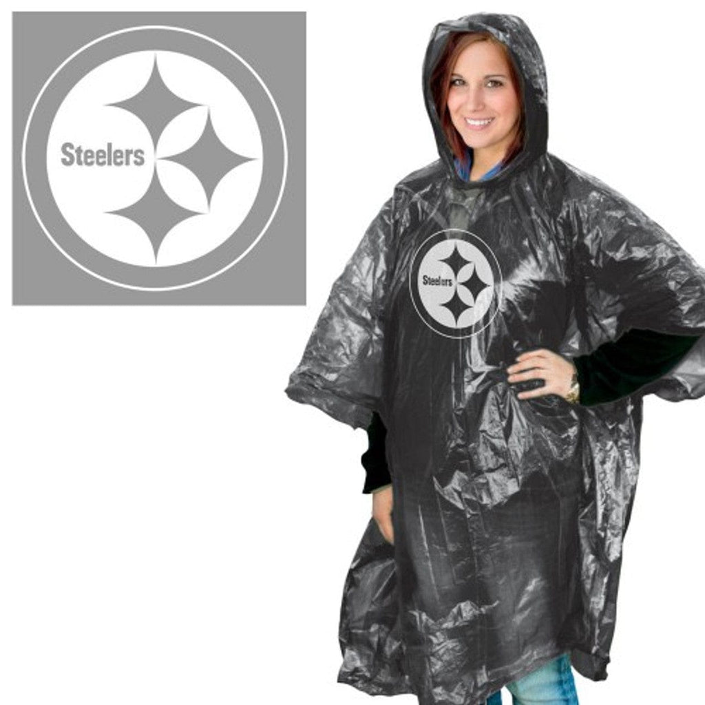 Rain Ponchos Pittsburgh Steelers Rain Poncho 099606252159