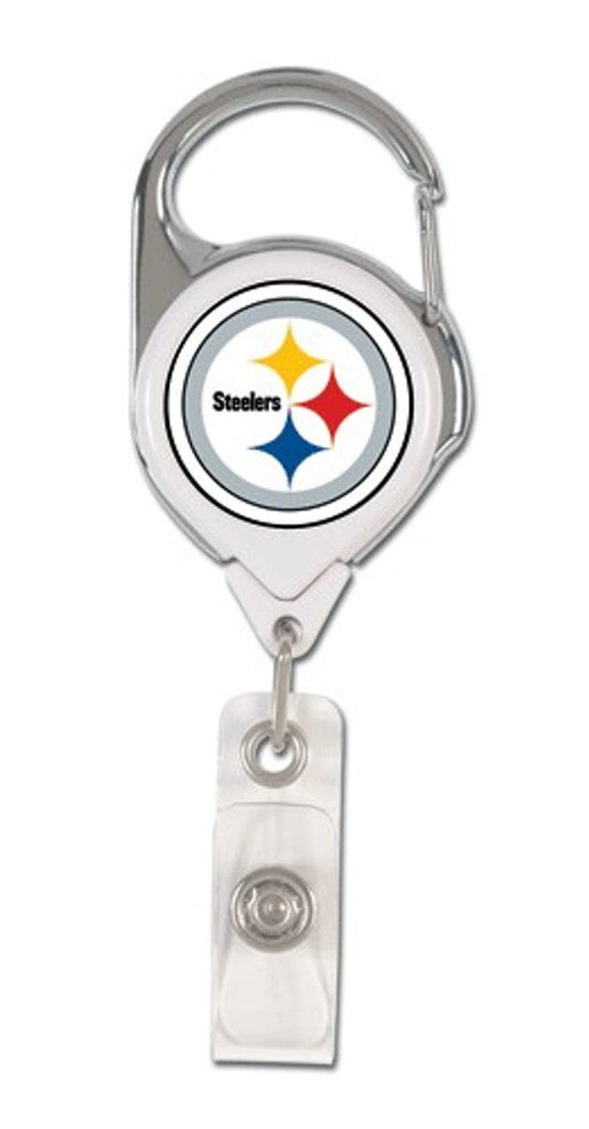 Badge Holders Pittsburgh Steelers Retractable Premium Badge Holder 032085474148