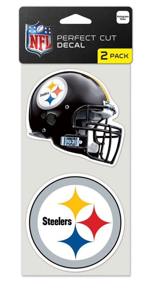 Decal 4x4 Perfect Cut Set of 2 Pittsburgh Steelers Set of 2 Die Cut Decals 032085475817