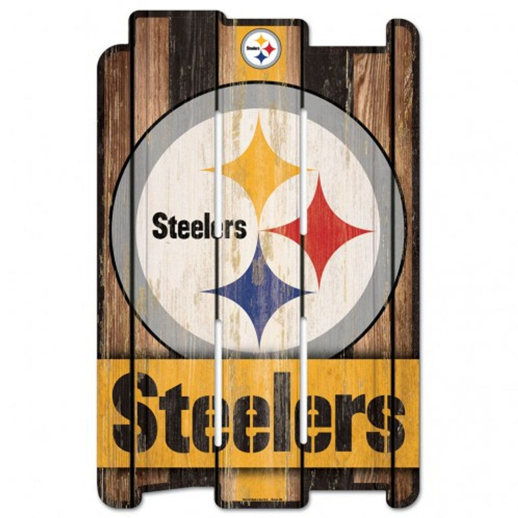 Sign 11x17 Fence Pittsburgh Steelers Sign 11x17 Wood Fence Style 032085113849