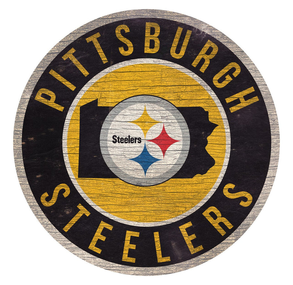 Sign 12 Round State Design Pittsburgh Steelers Sign Wood 12 Inch Round State Design 878460202285