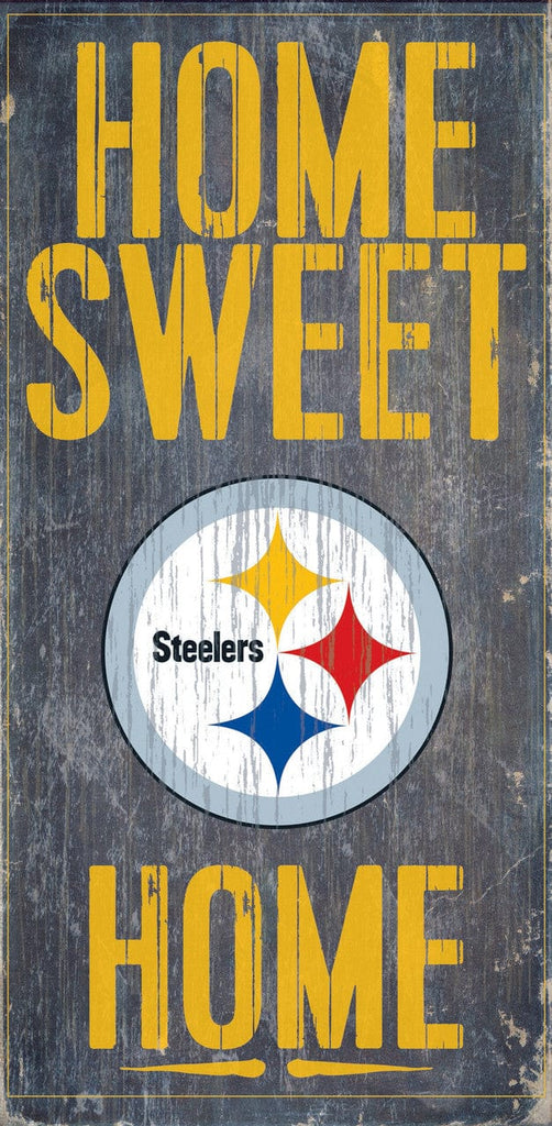 Sign 6x12 Home Sweet Home Pittsburgh Steelers Wood Sign - Home Sweet Home 6"x12" 878460048531