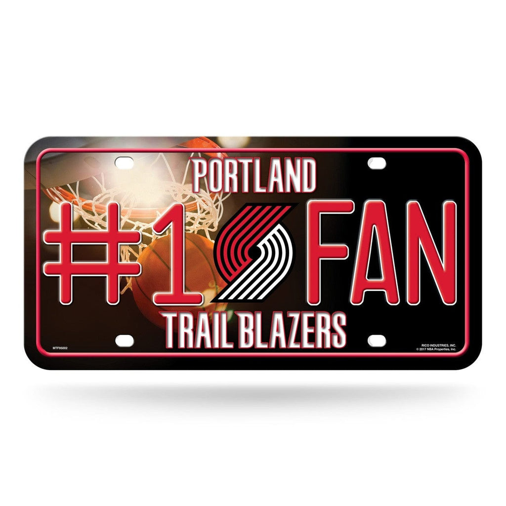 License Plate #1 Fan Portland Trail Blazers License Plate #1 Fan - Special Order 767345424389
