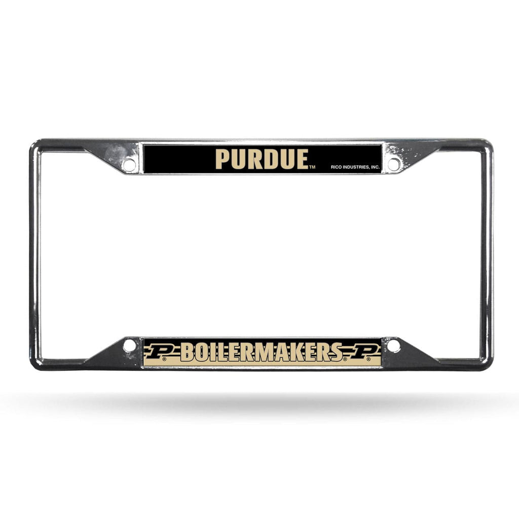 License Frame Chrome EZ Purdue Boilermakers License Plate Frame Chrome EZ View 094746486372