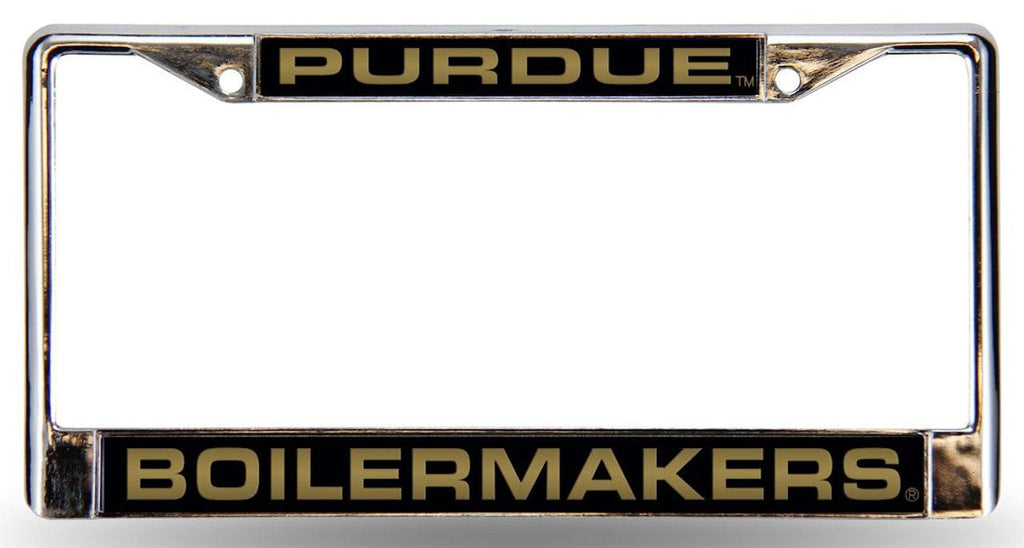 License Frame Metal Purdue Boilermakers License Plate Frame Laser Cut Chrome 094746404239