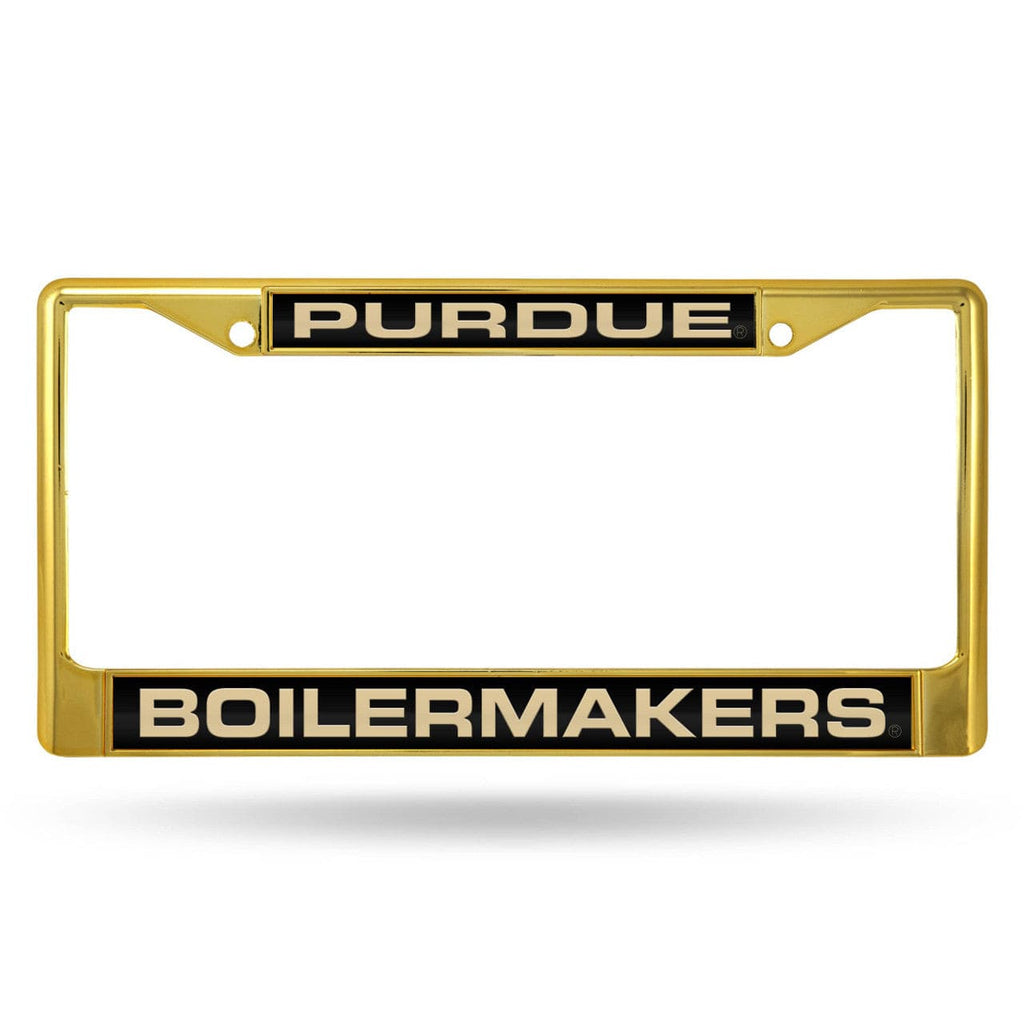 License Frame Metal Purdue Boilermakers License Plate Frame Metal Gold 767345360977