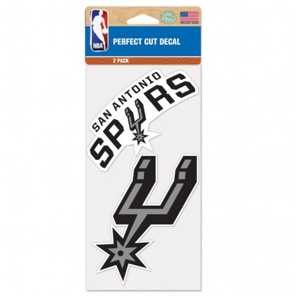 Decal 4x4 Perfect Cut Set of 2 San Antonio Spurs Decal 4x4 Perfect Cut Set of 2 032085483140