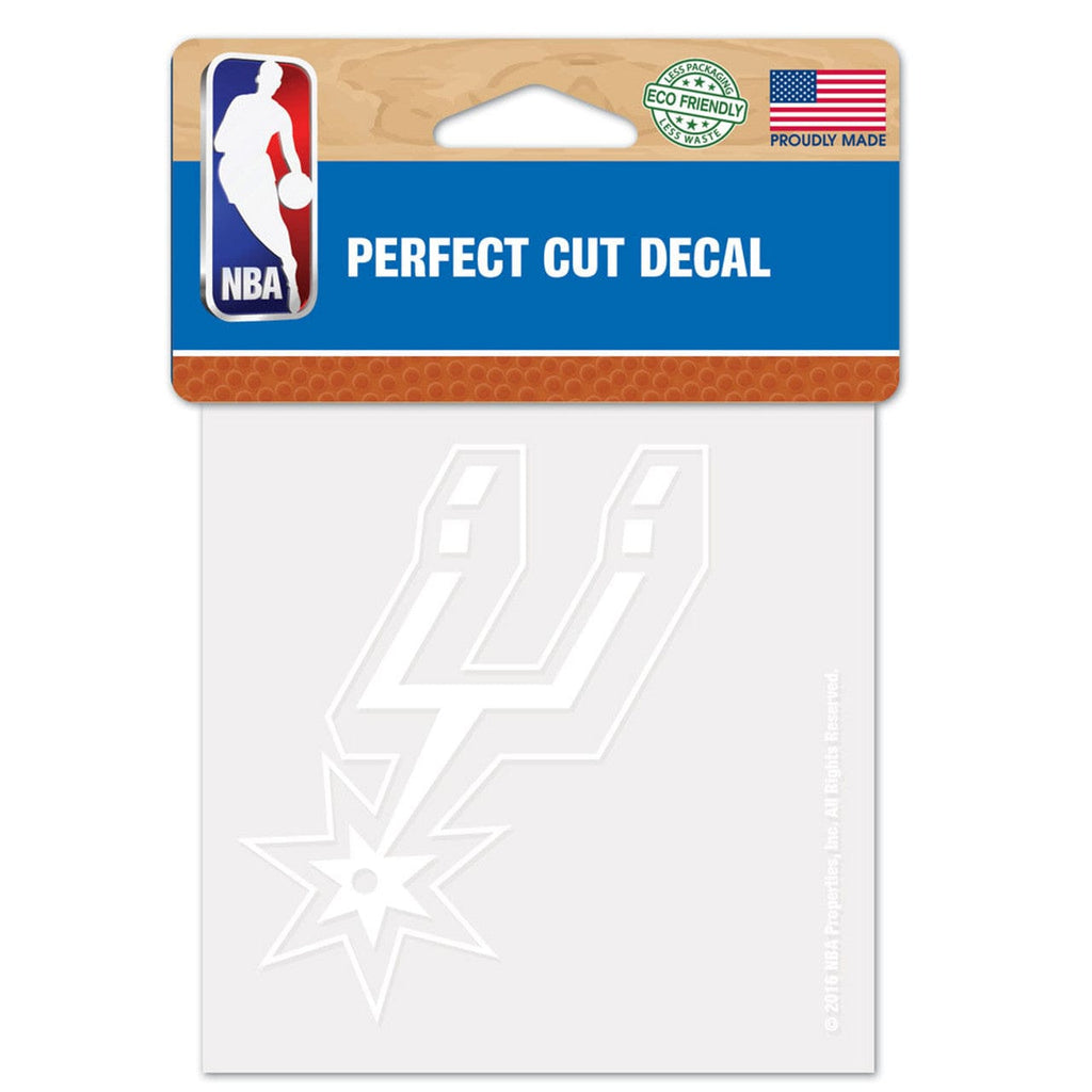 Decal 4x4 Perfect Cut White San Antonio Spurs Decal 4x4 Perfect Cut White 032085556196