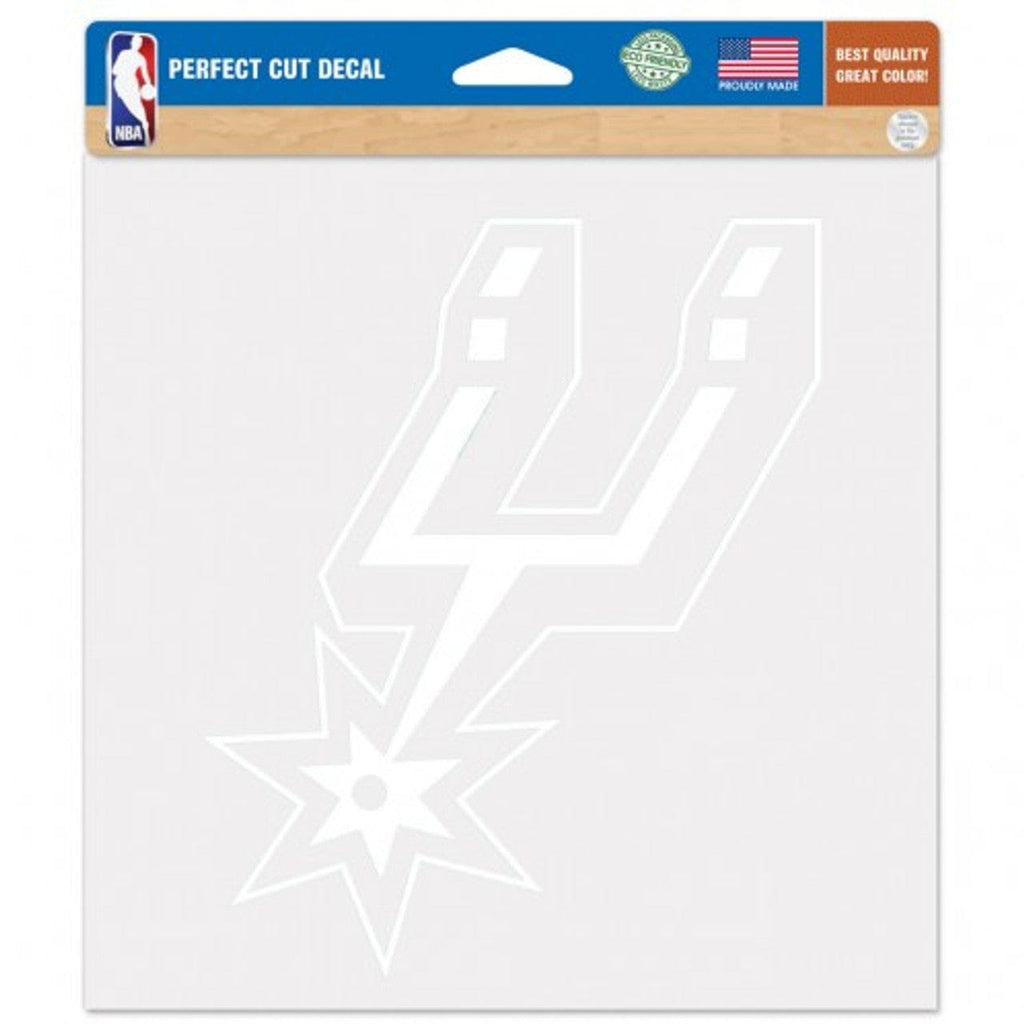 Decal 8x8 Perfect Cut White San Antonio Spurs Decal 8x8 Die Cut White 032085297686