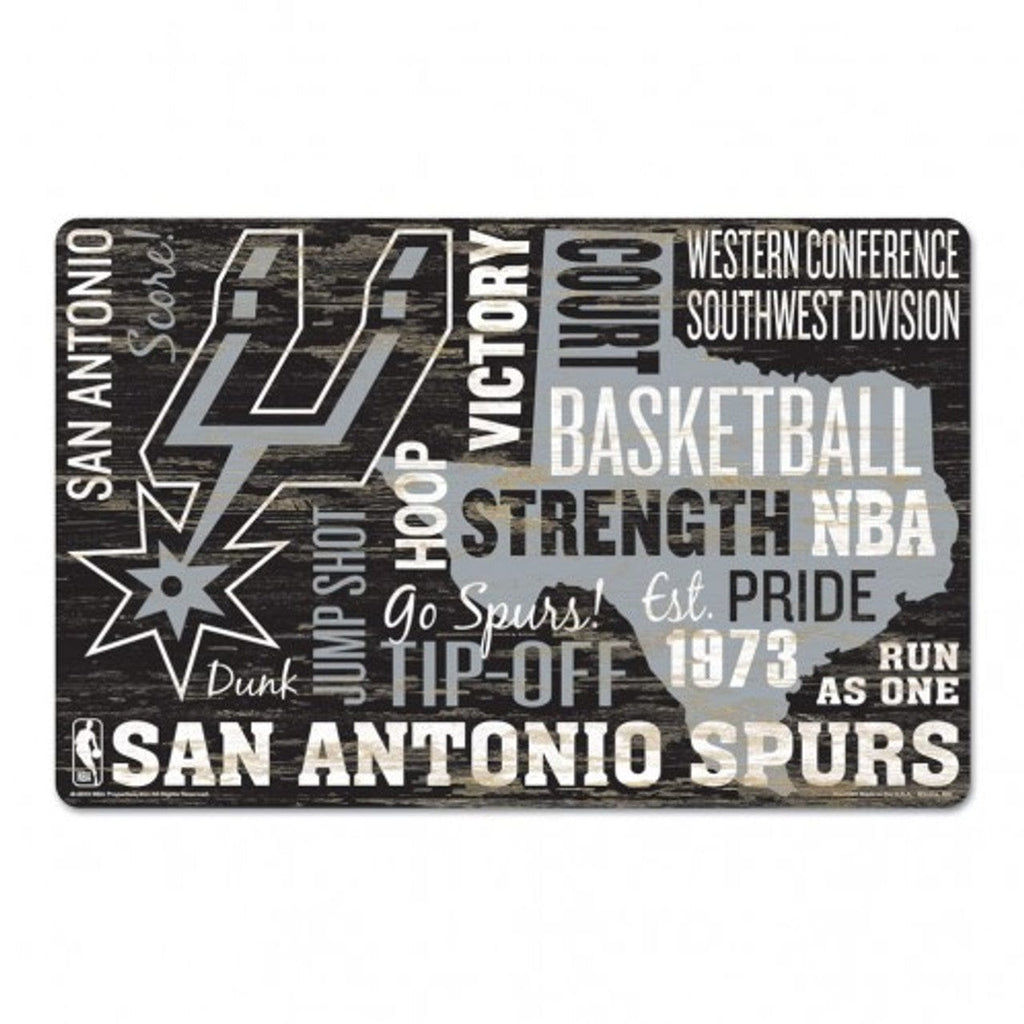 Sign 11x17 Established Home San Antonio Spurs Sign 11x17 Wood Wordage Design 032085574596