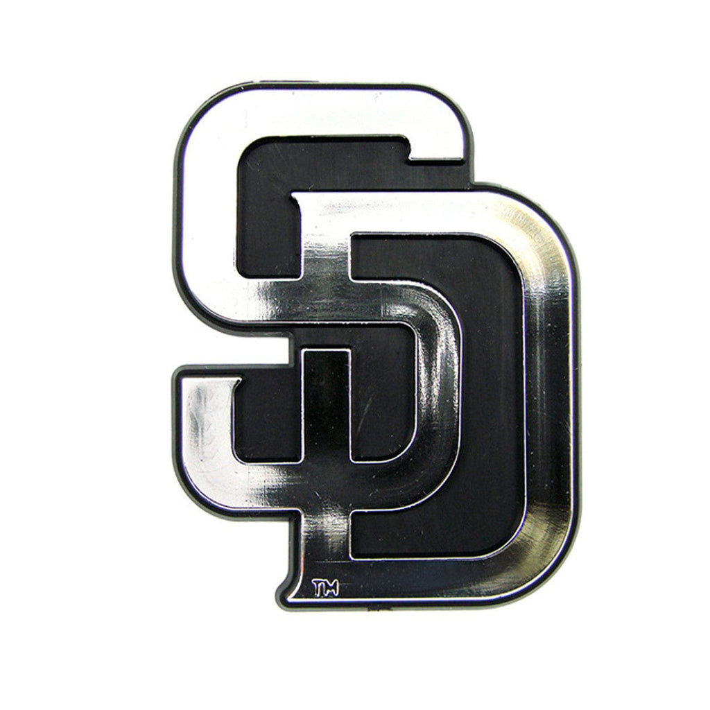 Auto Emblem Chrome San Diego Padres Auto Emblem Silver Chrome 681620532449