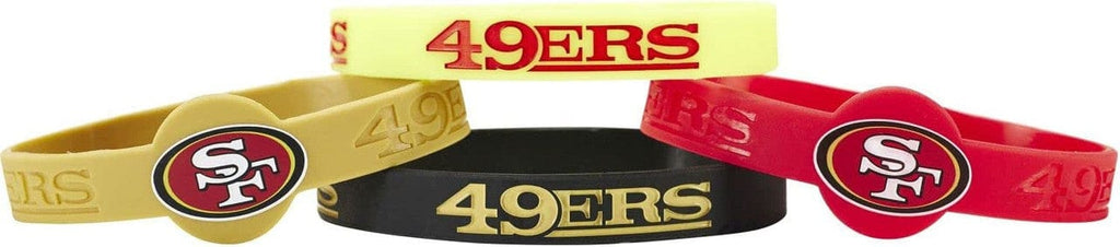 Jewelry Bracelets 4 Packs San Francisco 49ers Bracelets 4 Pack Silicone 763264011334
