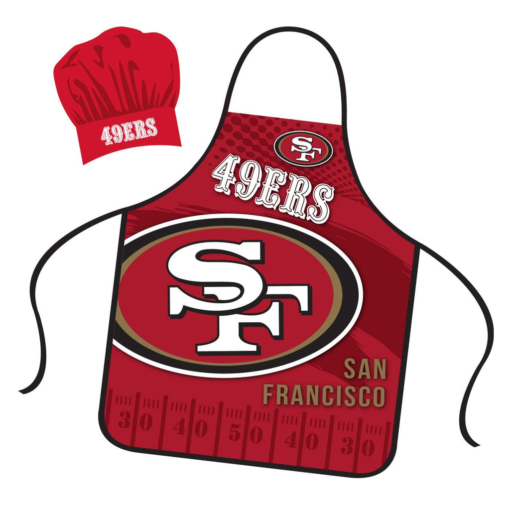 Chef Hat and Apron Sets San Francisco 49ers Chef Hat and Apron Set 194688000411