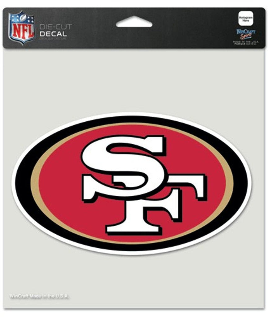 Decal 8x8 Perfect Cut Color San Francisco 49ers Decal 8x8 Die Cut Color 032085809292