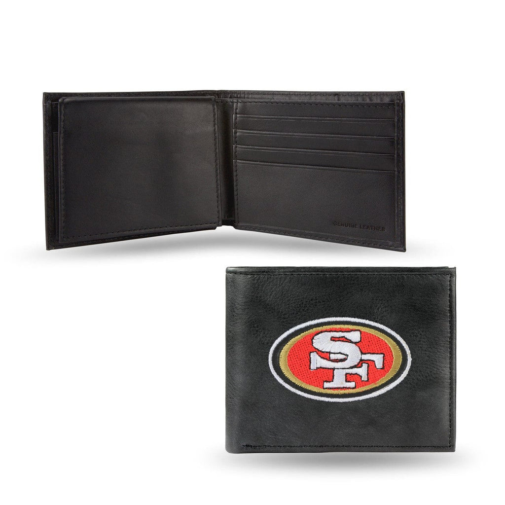 Wallet Leather Billfold San Francisco 49ers Embroidered Leather Billfold - Special Order 024994145257
