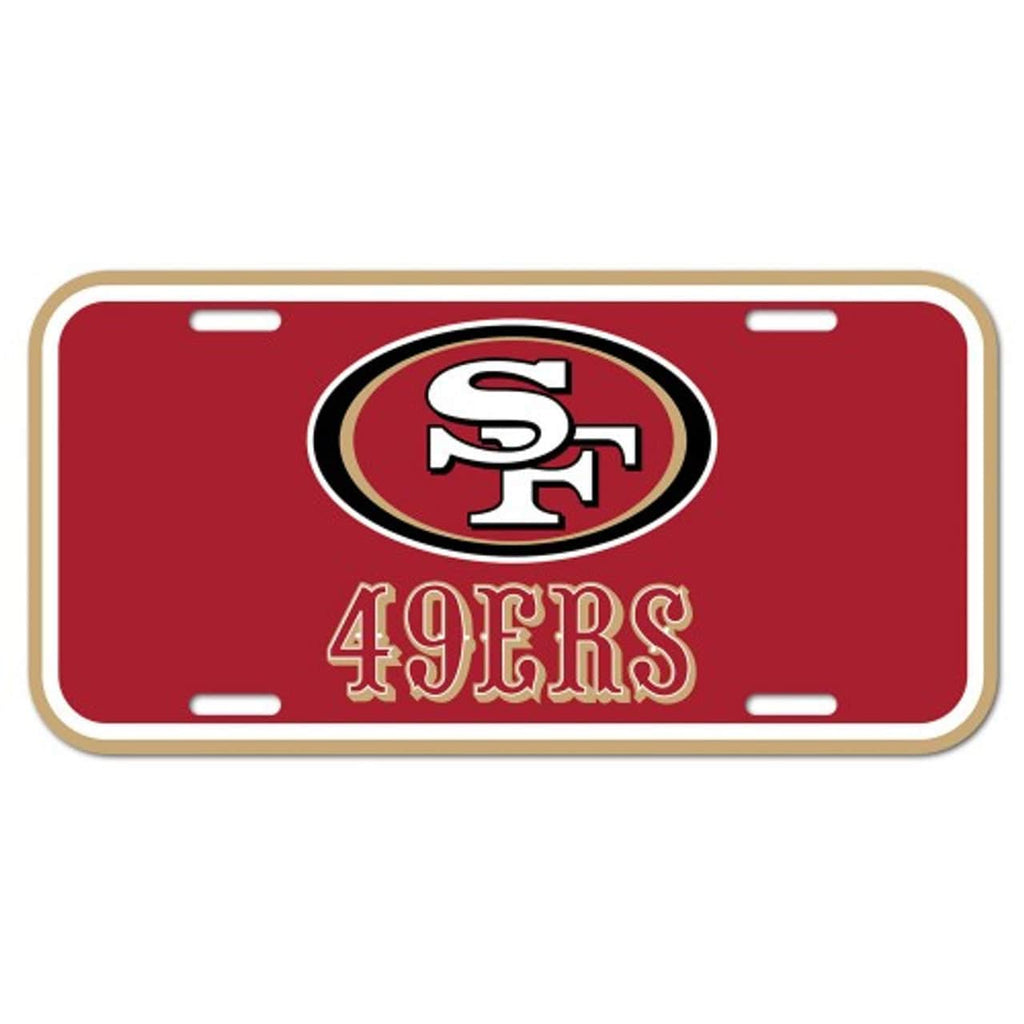 License Plate Plastic San Francisco 49ers License Plate 032085840875