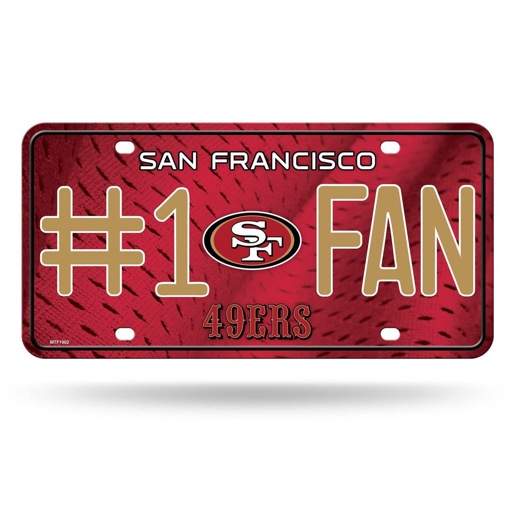 License Plate #1 Fan San Francisco 49ers License Plate #1 Fan Alternate 767345857842