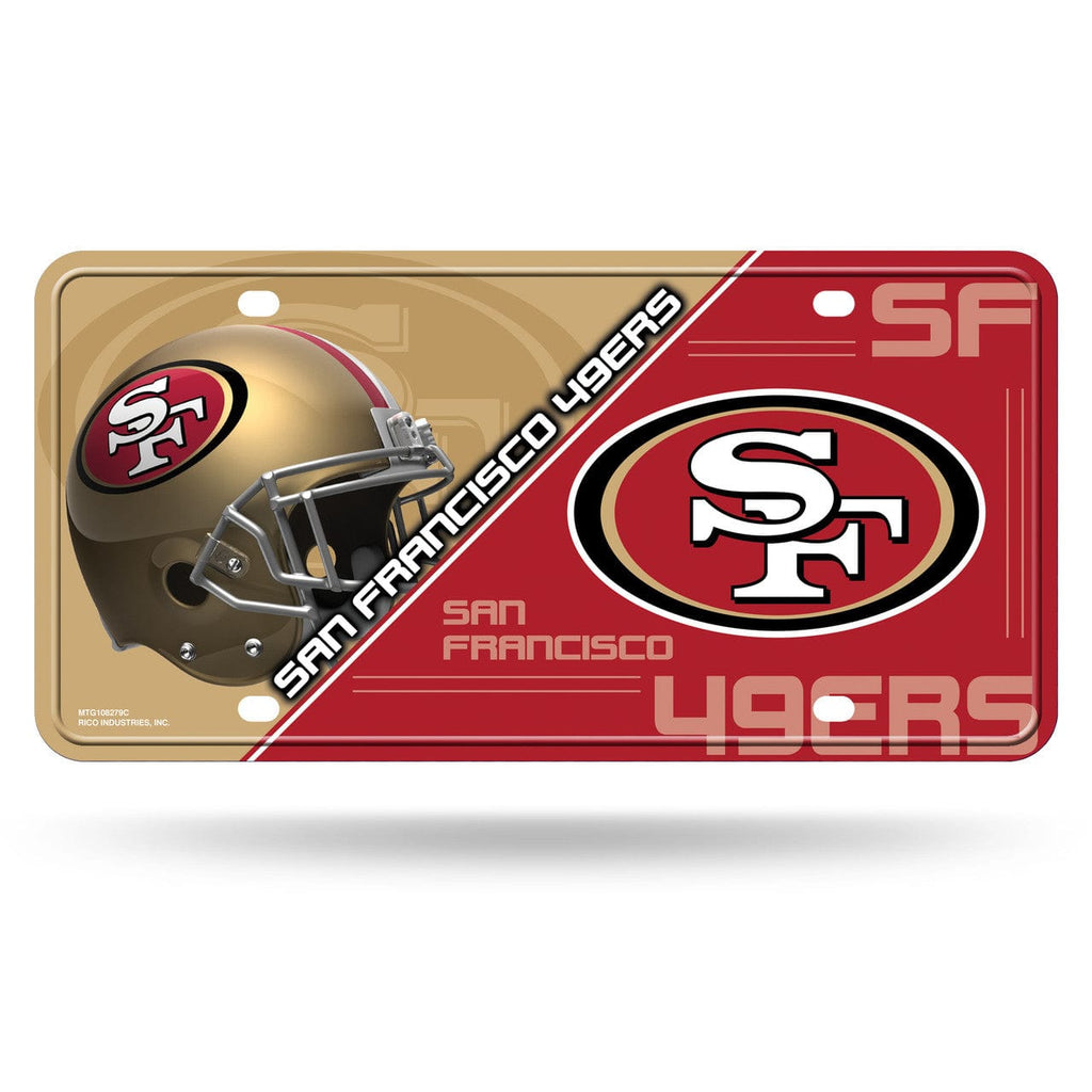 License Plates Metal San Francisco 49ers License Plate Metal 767345134301