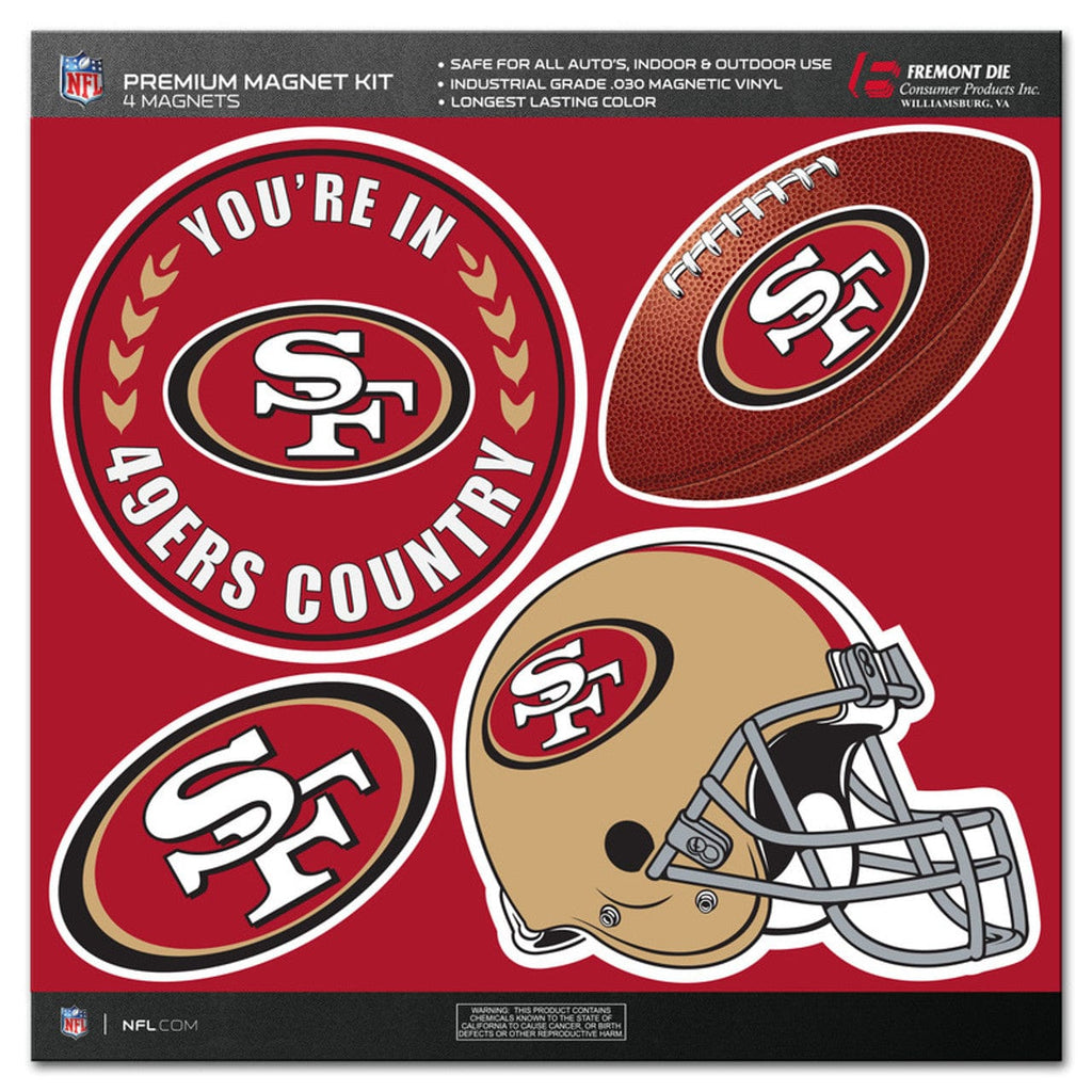 San Francisco 49ers San Francisco 49ers Magnet Kit 4 Piece CO 023245986052