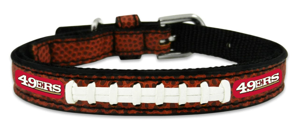 San Francisco 49ers San Francisco 49ers Pet Collar Leather Classic Football Size Toy CO 844214062030