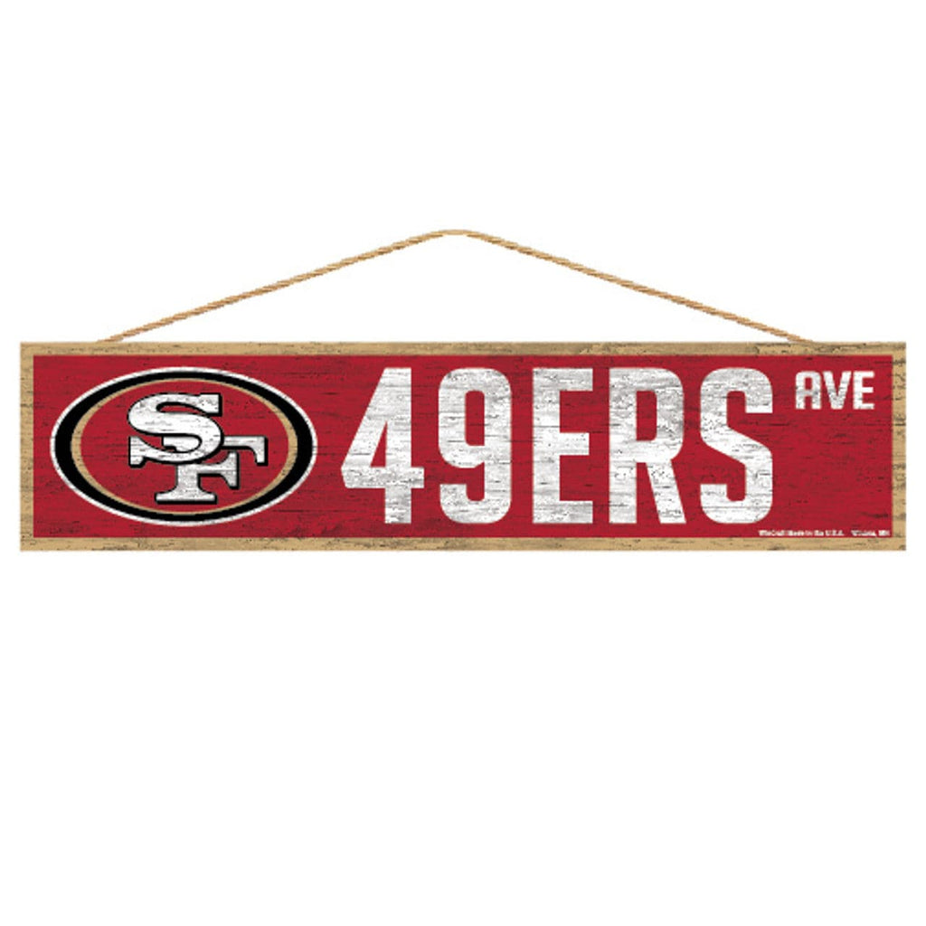 Sign 4x17 Avenue San Francisco 49ers Sign 4x17 Wood Avenue Design 032085929419