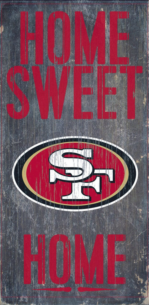 Sign 6x12 Home Sweet Home San Francisco 49ers Wood Sign - Home Sweet Home 6"x12" 878460048562