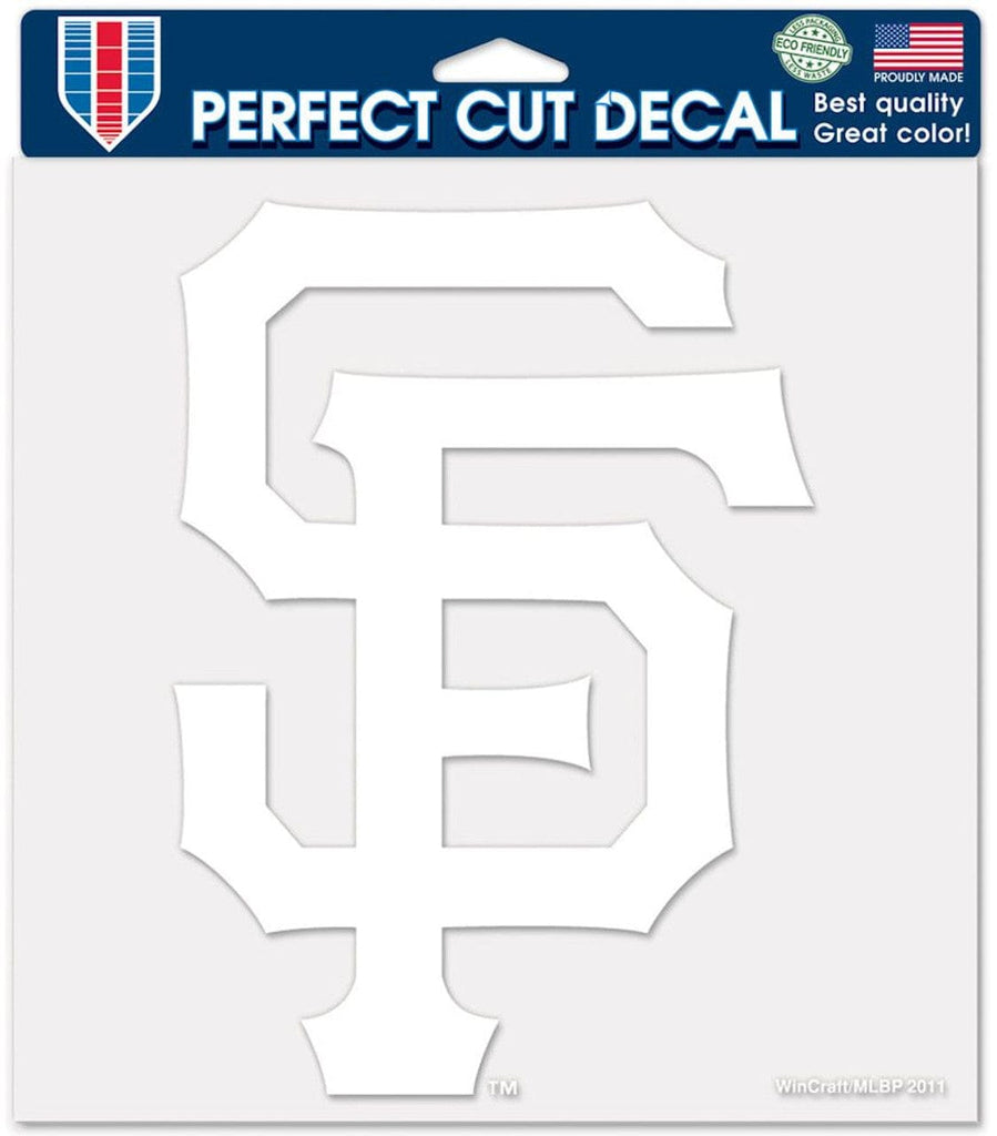 Decal 8x8 Perfect Cut White San Francisco Giants Decal 8x8 Die Cut White 032085250629