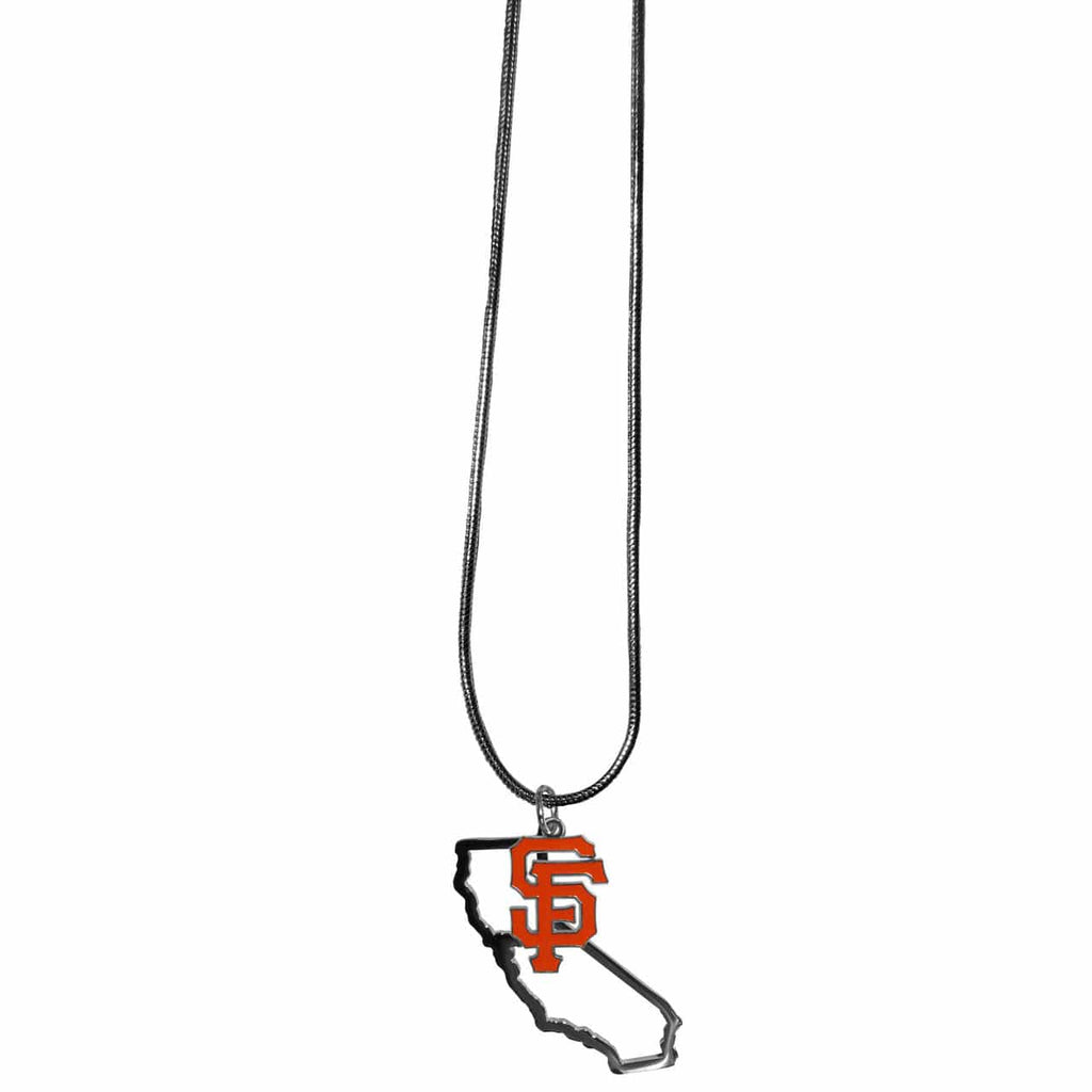 San Francisco Giants San Francisco Giants Necklace Chain with State Shape Charm CO 754603676321