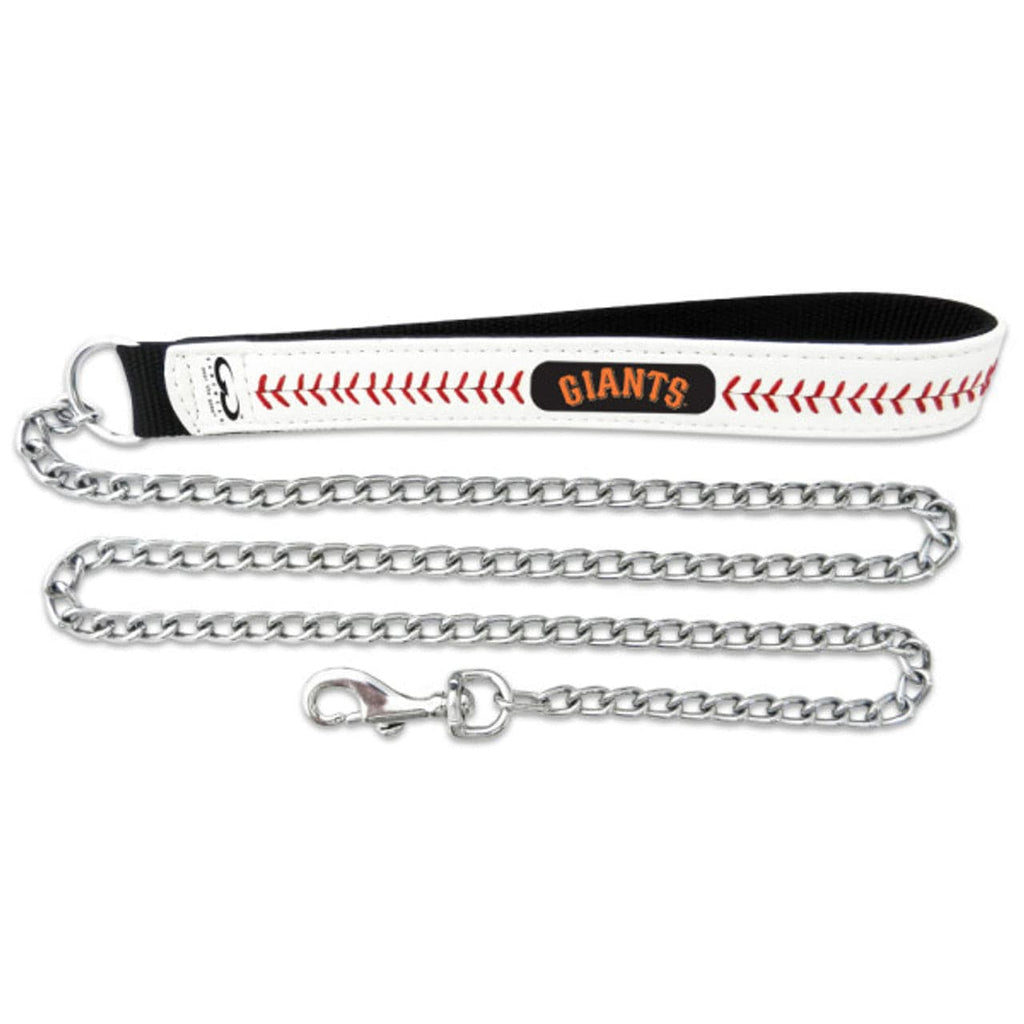 San Francisco Giants San Francisco Giants Pet Leash Leather Chain Baseball Size Large CO 844214056152