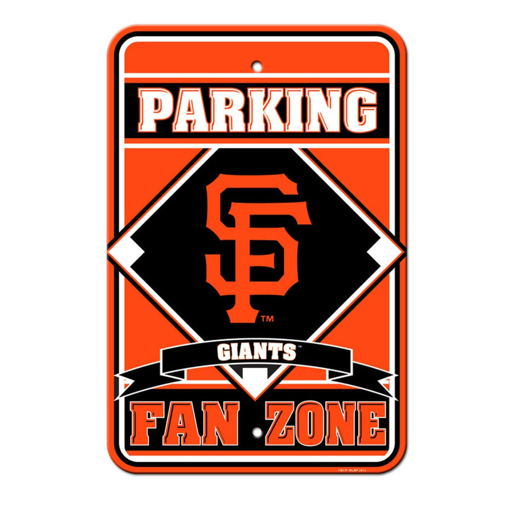 San Francisco Giants San Francisco Giants Sign 12x18 Plastic Fan Zone Parking Style CO 023245622264