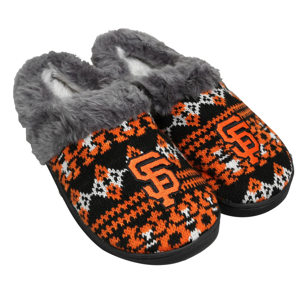 San Francisco Giants San Francisco Giants Women's Aztec Boot Slippers - 12pc Case  CO 889345378803