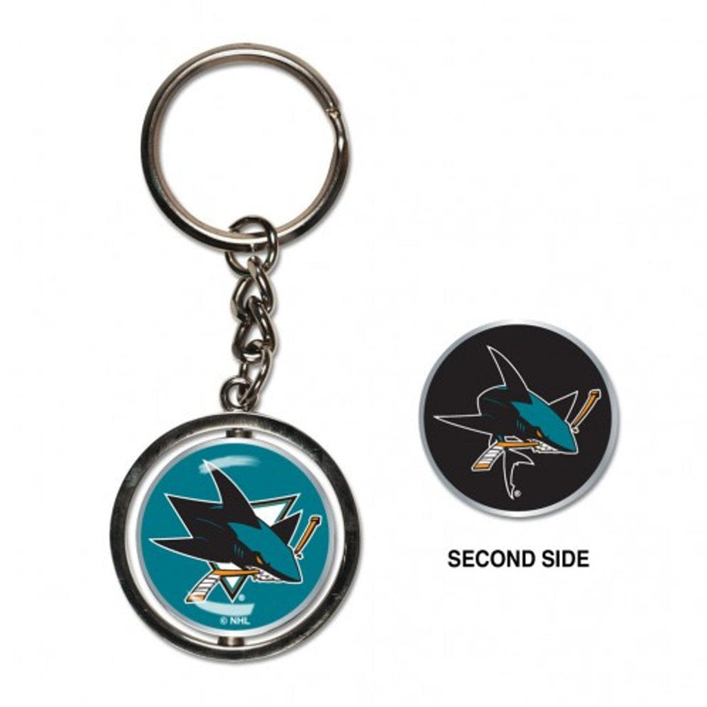 San Jose Sharks San Jose Sharks Key Ring Spinner Style CO 032085548938