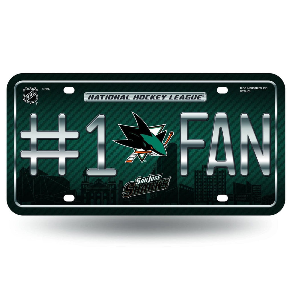 License Plate #1 Fan San Jose Sharks License Plate  - #1 Fan 094746279691