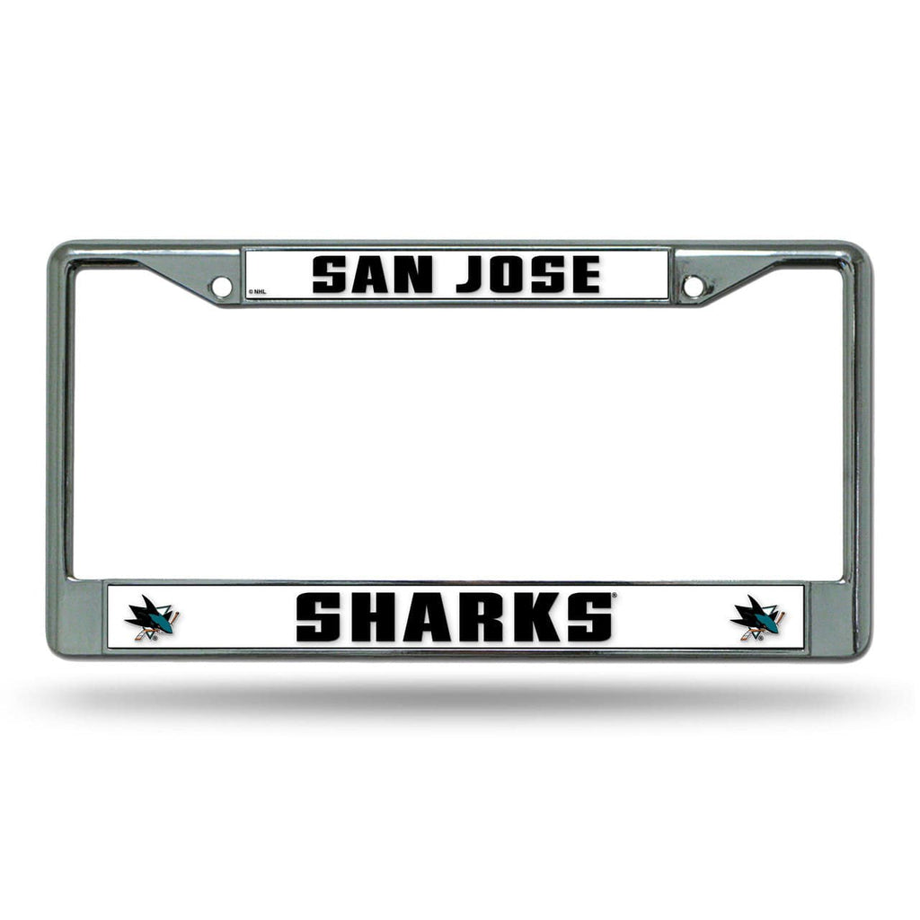 License Frame Chrome San Jose Sharks License Plate Frame Chrome 094746012557