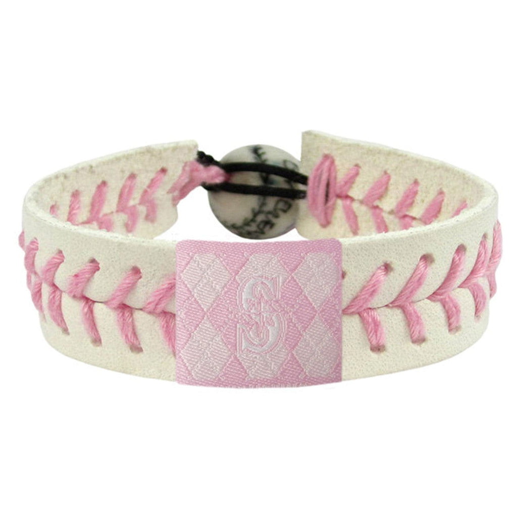 Seattle Mariners Seattle Mariners Bracelet Baseball Pink Argyle CO 844214049642