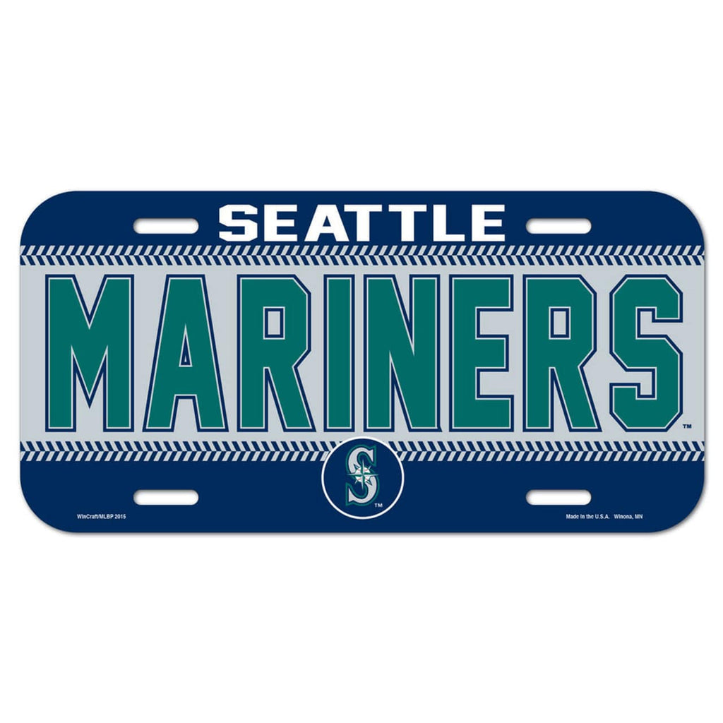 License Plate Plastic Seattle Mariners License Plate Plastic 032085868985