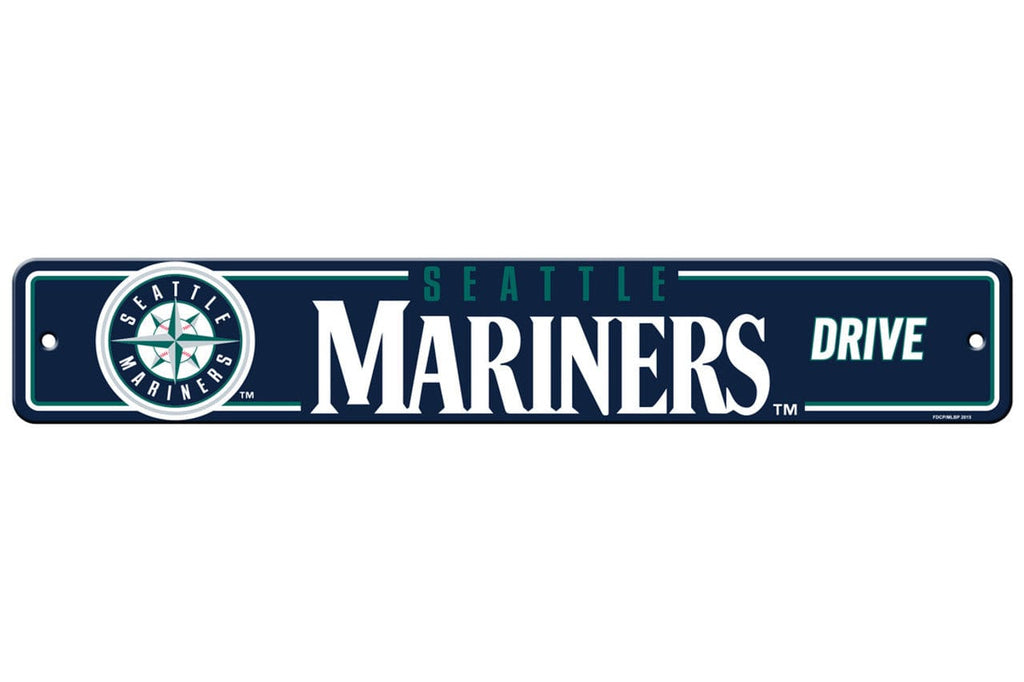 Seattle Mariners Seattle Mariners Sign 4x24 Plastic Street Style CO 023245623124