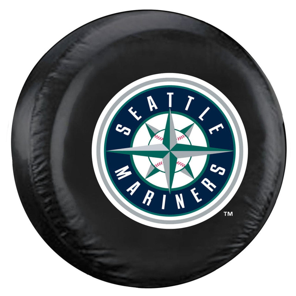 Seattle Mariners Seattle Mariners Tire Cover Large Size Black Alternate Logo CO 023245683319