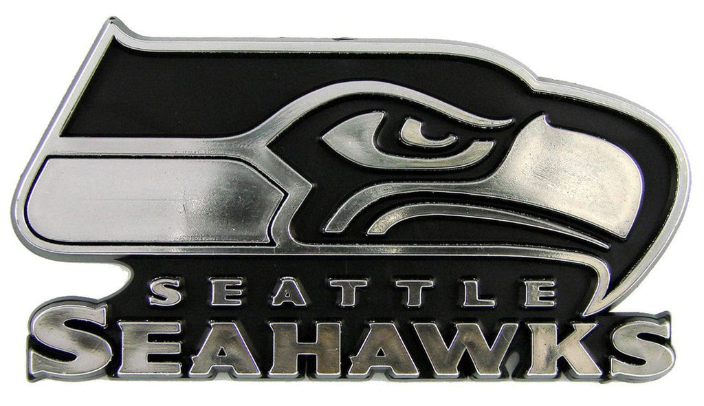 Auto Emblem Chrome Seattle Seahawks Auto Emblem - Silver 681620127225