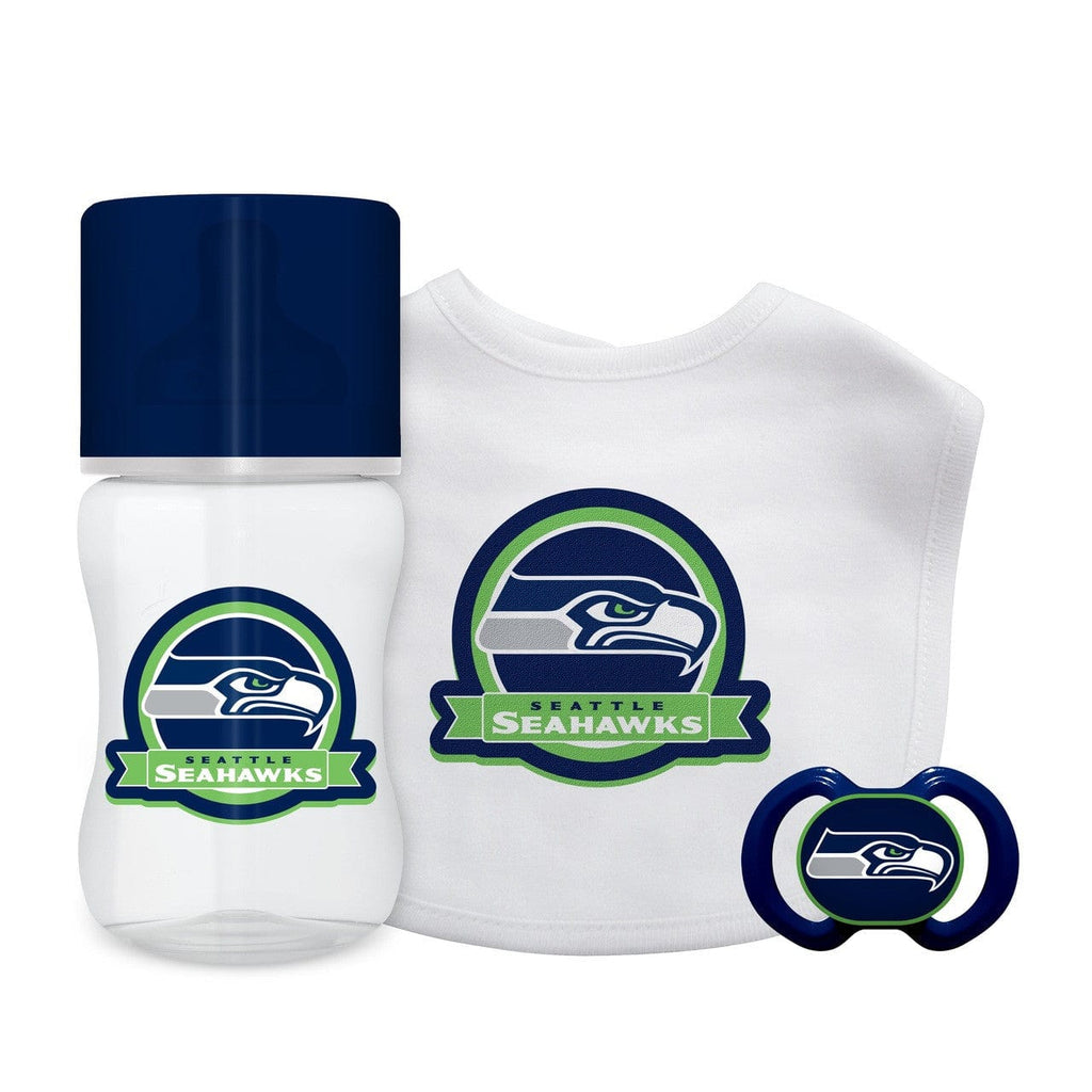 Baby Gift Set 3 Piece Seattle Seahawks Baby Gift Set 3 Piece 817407024634